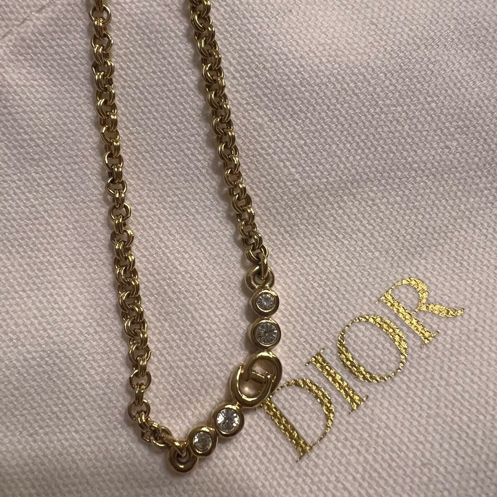 Dior 18K gold plated necklace